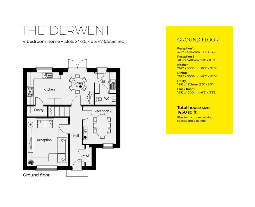 Floorplan for Plot 24 The Derwent, Crickley Fields, Brockworth
