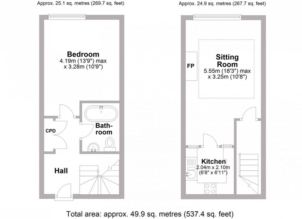Floorplan for Goodway House, Copps Road, Leamington Spa