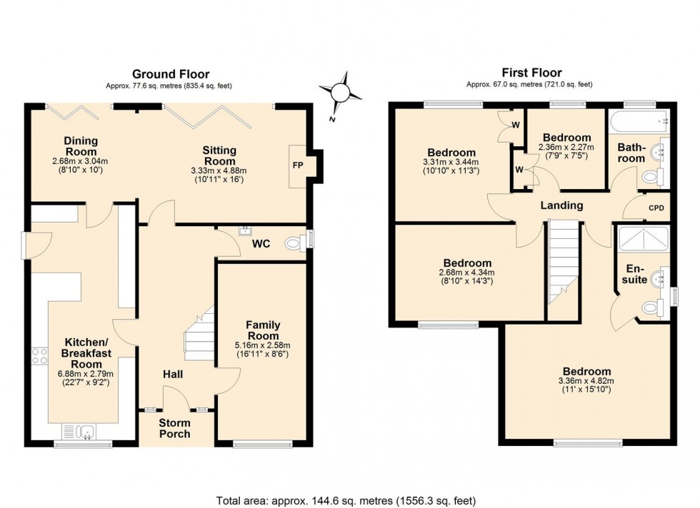Floorplan for Kingland Drive, Leamington Spa
