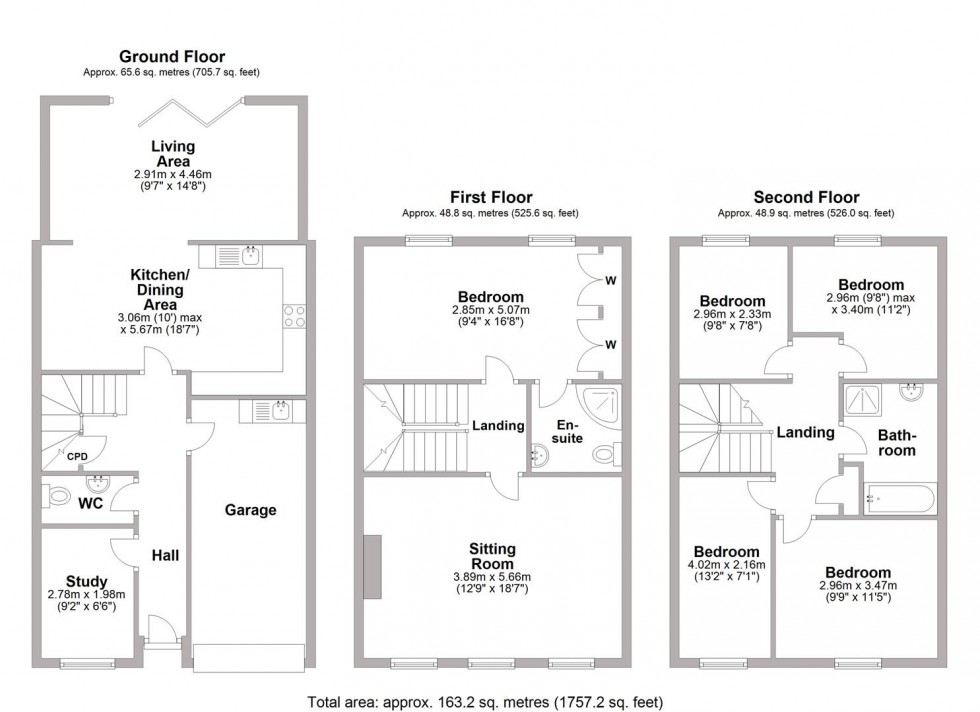 Floorplan for Dorsington Close, Warwick