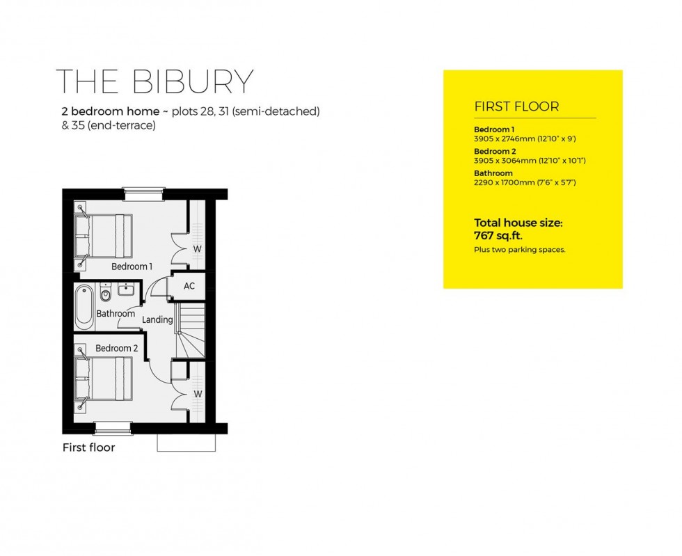 Floorplan for Plot 35 Crickley Fields, Brockworth