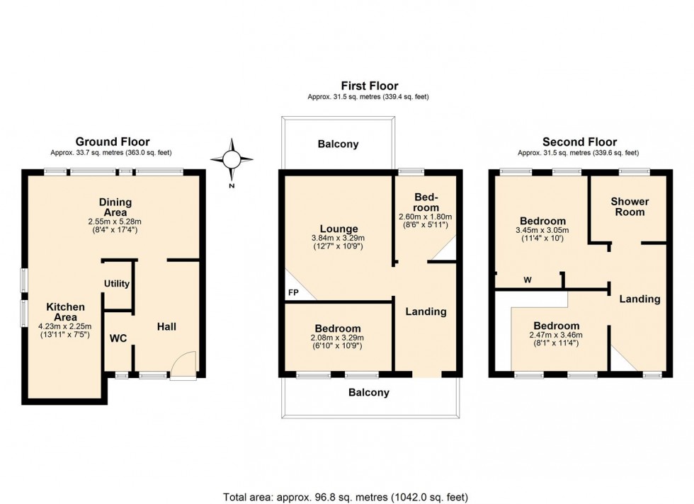 Floorplan for St. Pauls Court, Leamington Spa