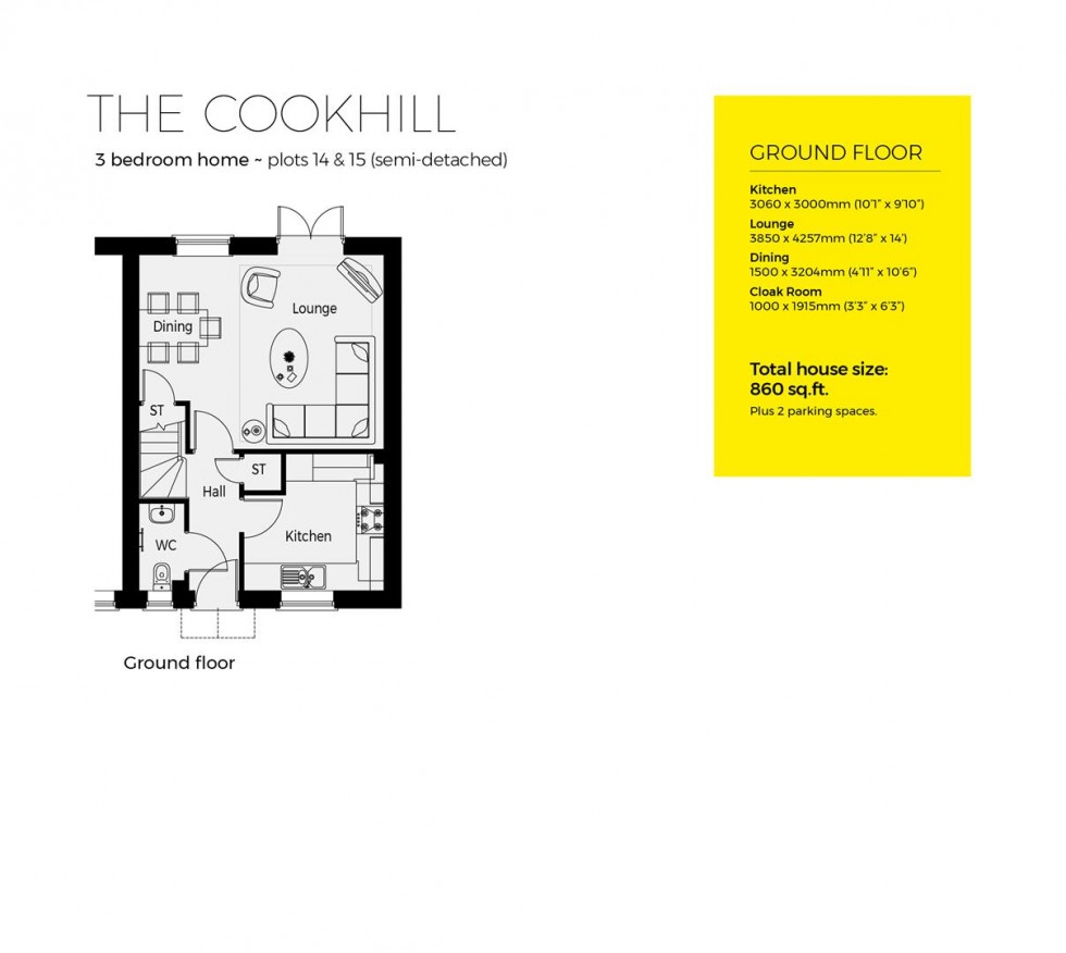 Floorplan for Plot 14, The Cookhill, Ambridge Fields, Inkberrow