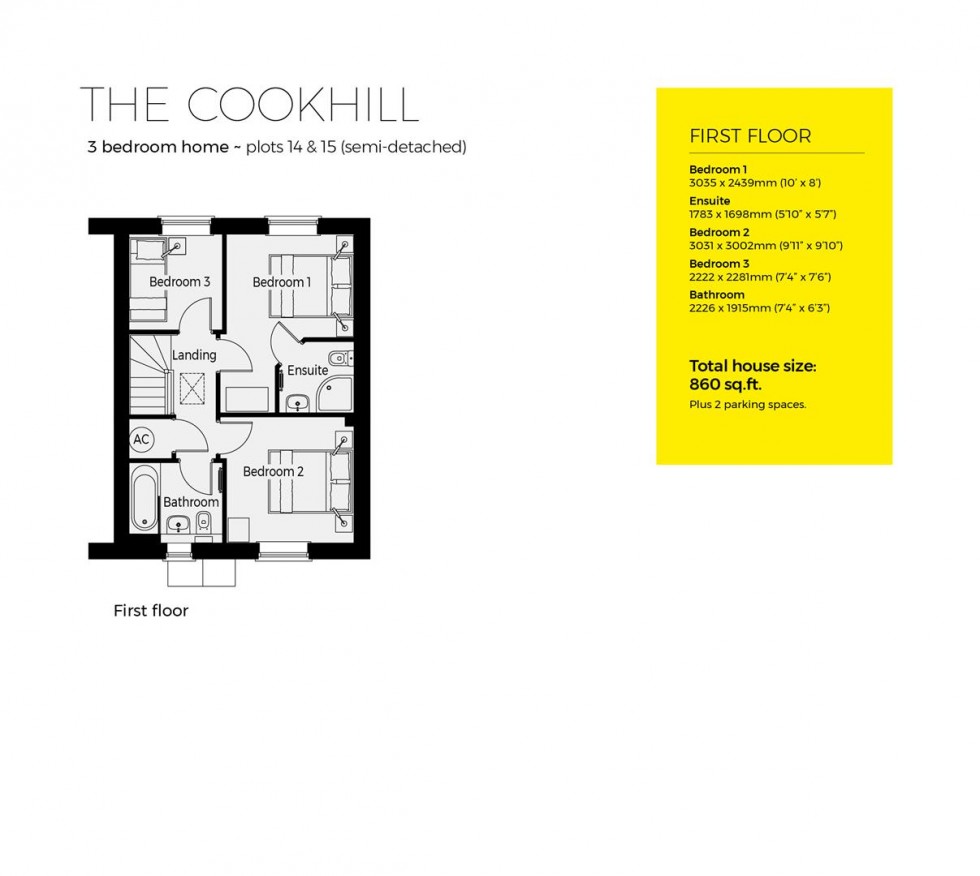 Floorplan for Plot 14, The Cookhill, Ambridge Fields, Inkberrow