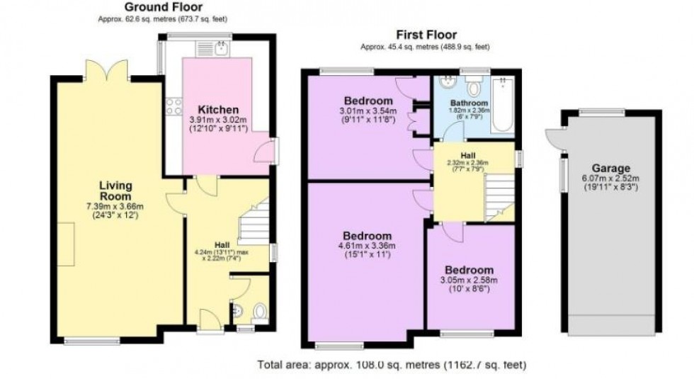 Floorplan for Beaufort Avenue, Leamington Spa