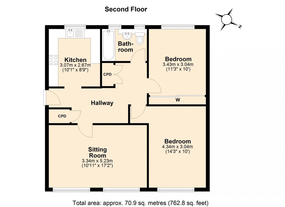 Floorplan for Dereham Court, Leamington Spa