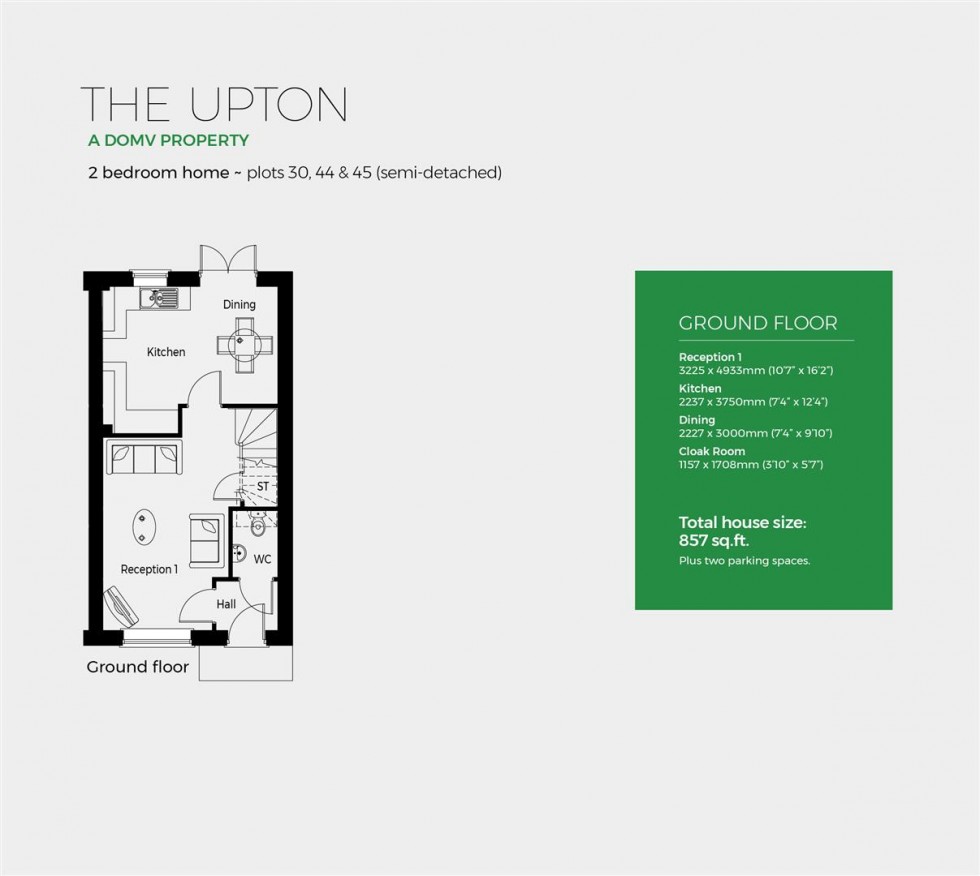 Floorplan for Plot 44, The Upton, Severn Meadows,