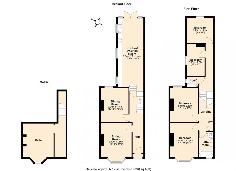 Floorplan for Leam Terrace, Leamington Spa