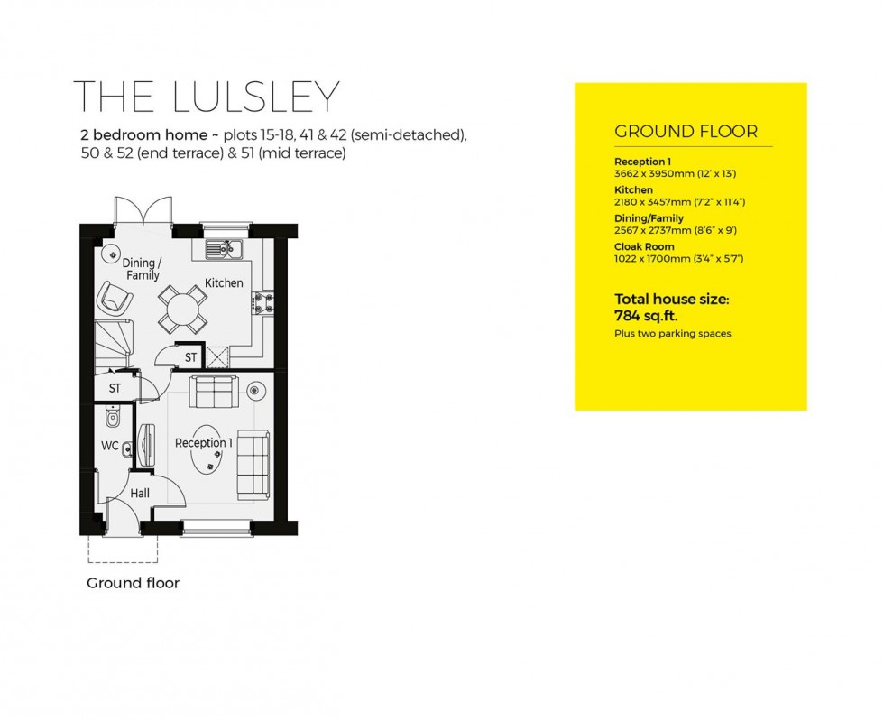 Floorplan for Plot 18, Lulsley, Cygnets Rest, Drakes Broughton