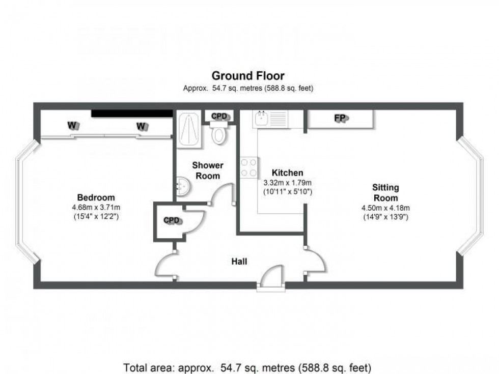 Floorplan for 60, Russell Terrace, Leamington Spa, Leamington Spa