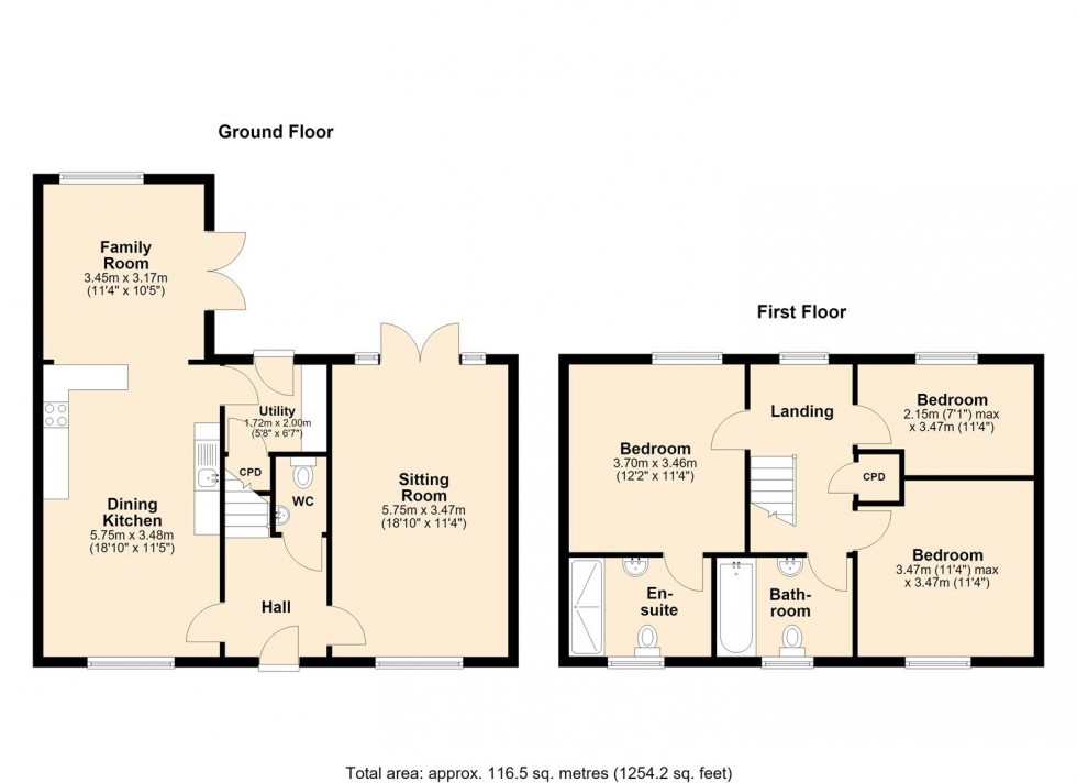 Floorplan for The Paddocks, Cubbington, Leamington Spa