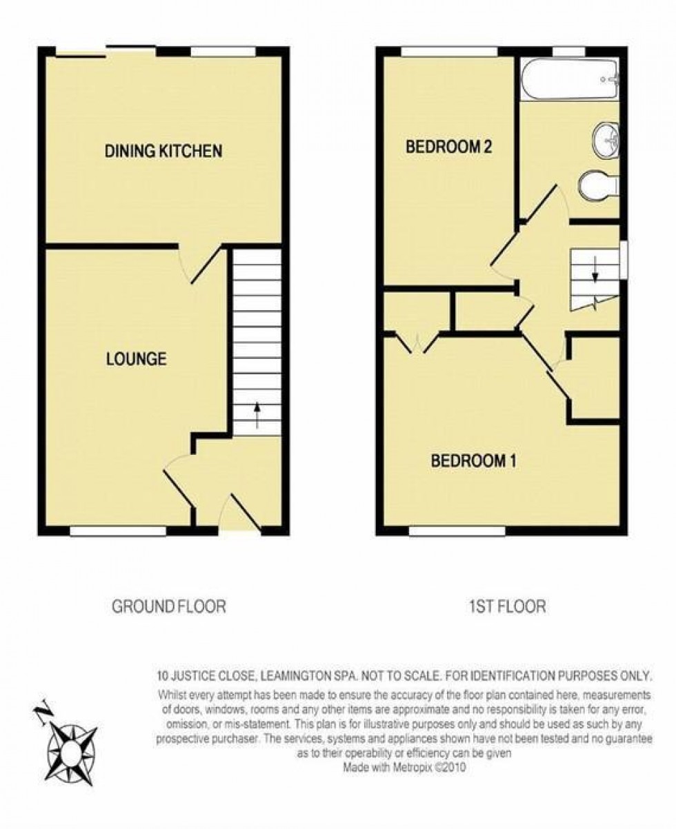 Floorplan for Justice Close, Whitnash, Leamington Spa