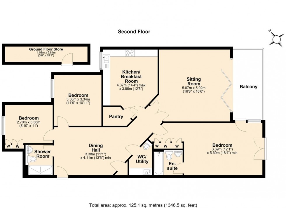Floorplan for Blenheim House, Newbold Street, Leamington Spa