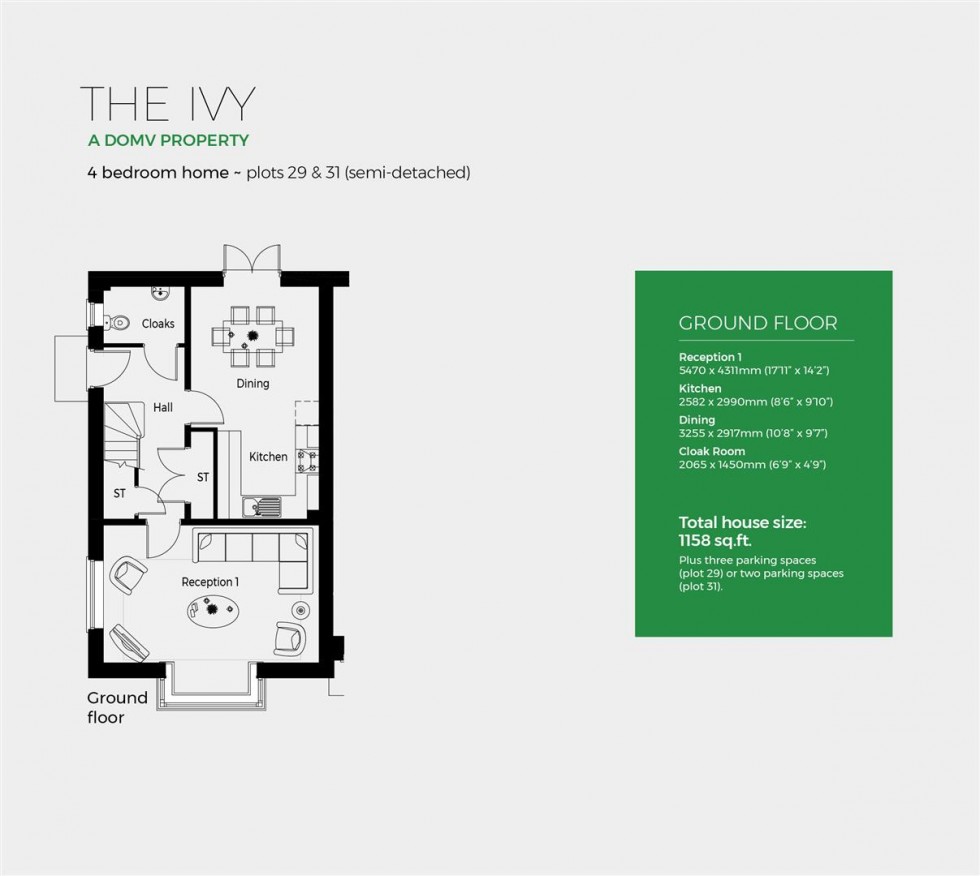 Floorplan for Plot 29,Ivy, Severn Meadows