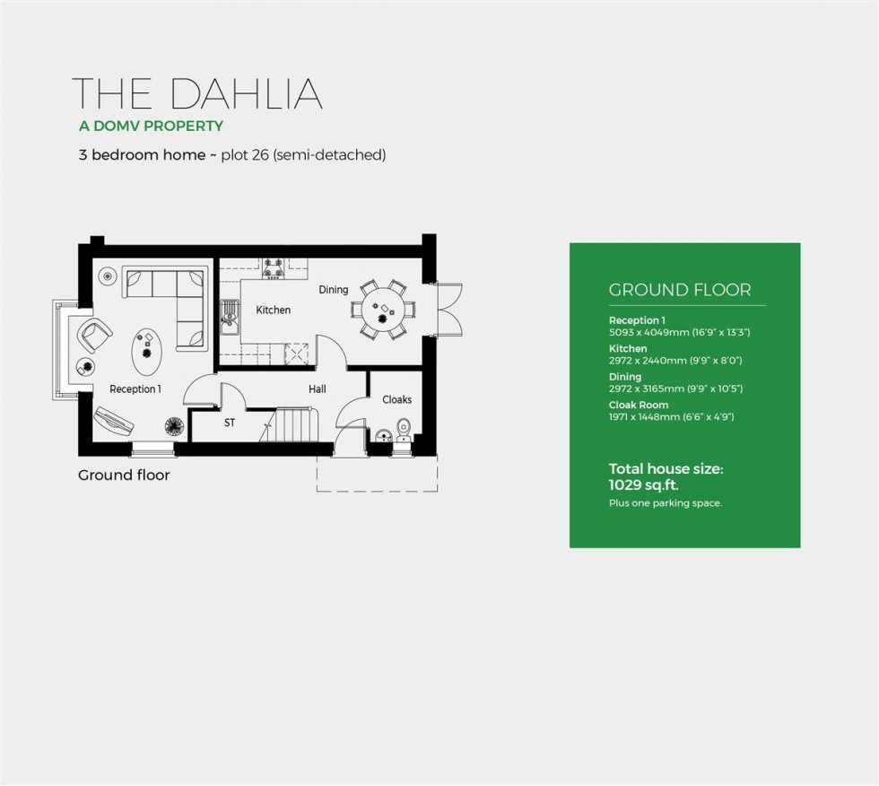 Floorplan for Plot 26, The Dhalia, Severn Meadows