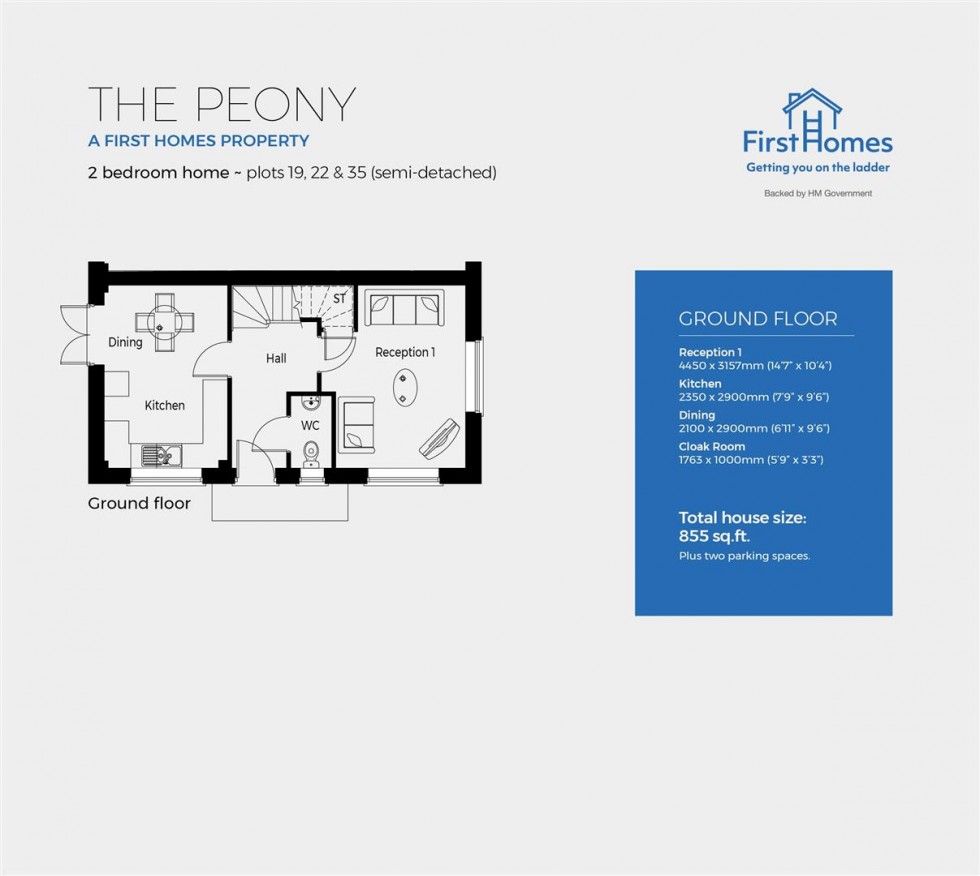 Floorplan for Plot 22,  The Peony, Severn Meadows
