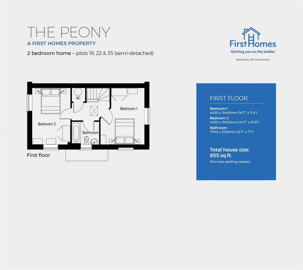 Floorplan for Plot 22,  The Peony, Severn Meadows