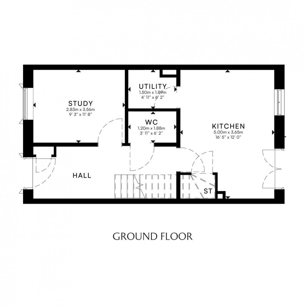 Floorplan for Plot 84 The Harrington, Barton Square
