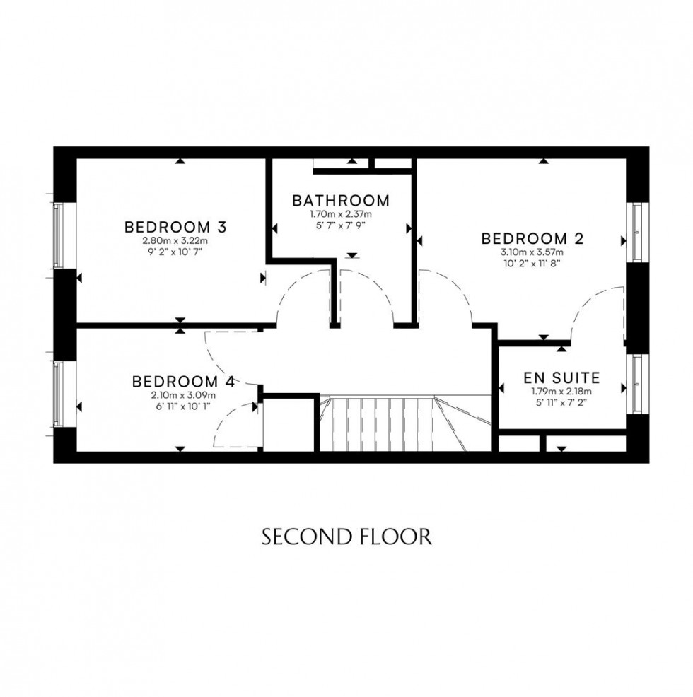 Floorplan for Plot 84 The Harrington, Barton Square