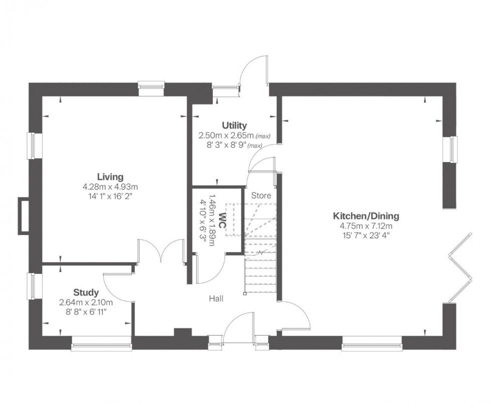 Floorplan for Plot 36, Sherwood, Sylvan, Ruddington