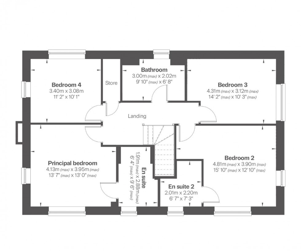 Floorplan for Plot 36, Sherwood, Sylvan, Ruddington