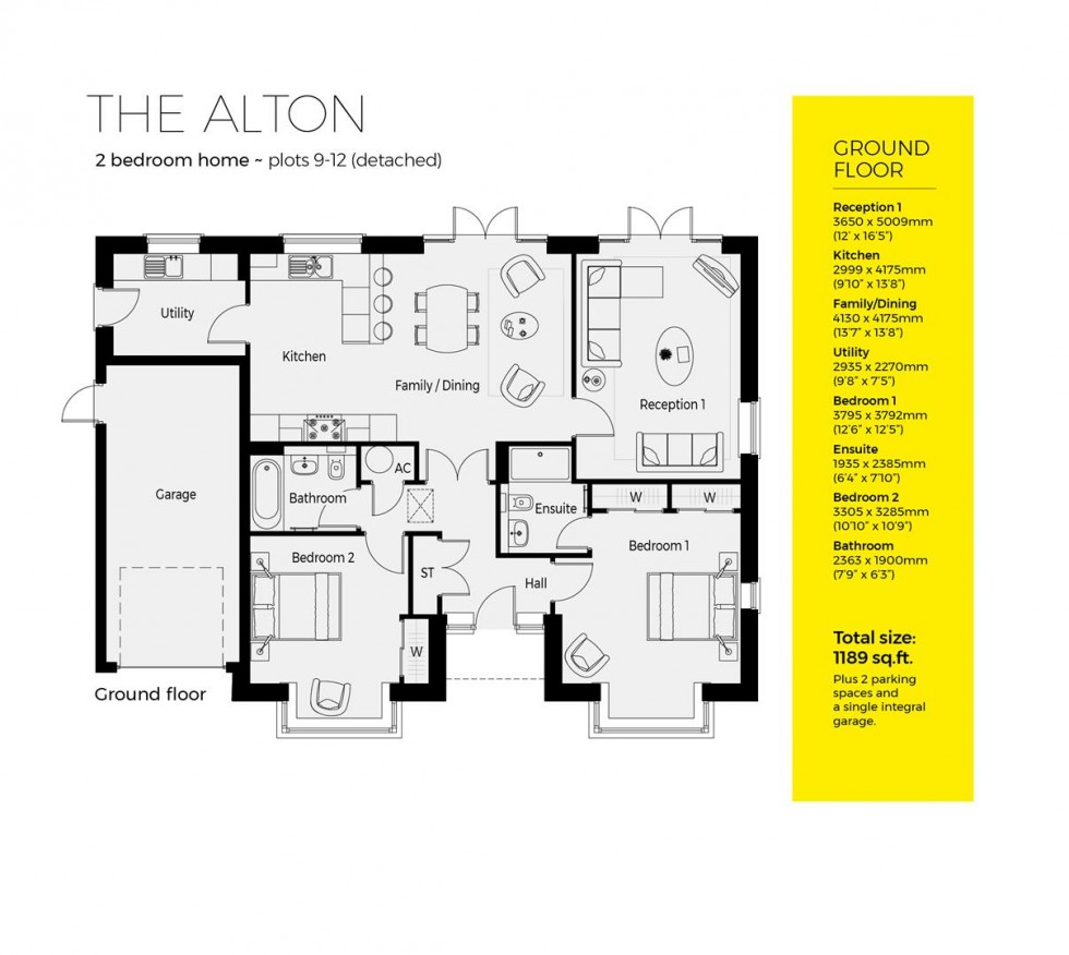 Floorplan for Plot 10, The Alton, Severn Meadows, Upton Upon Severn
