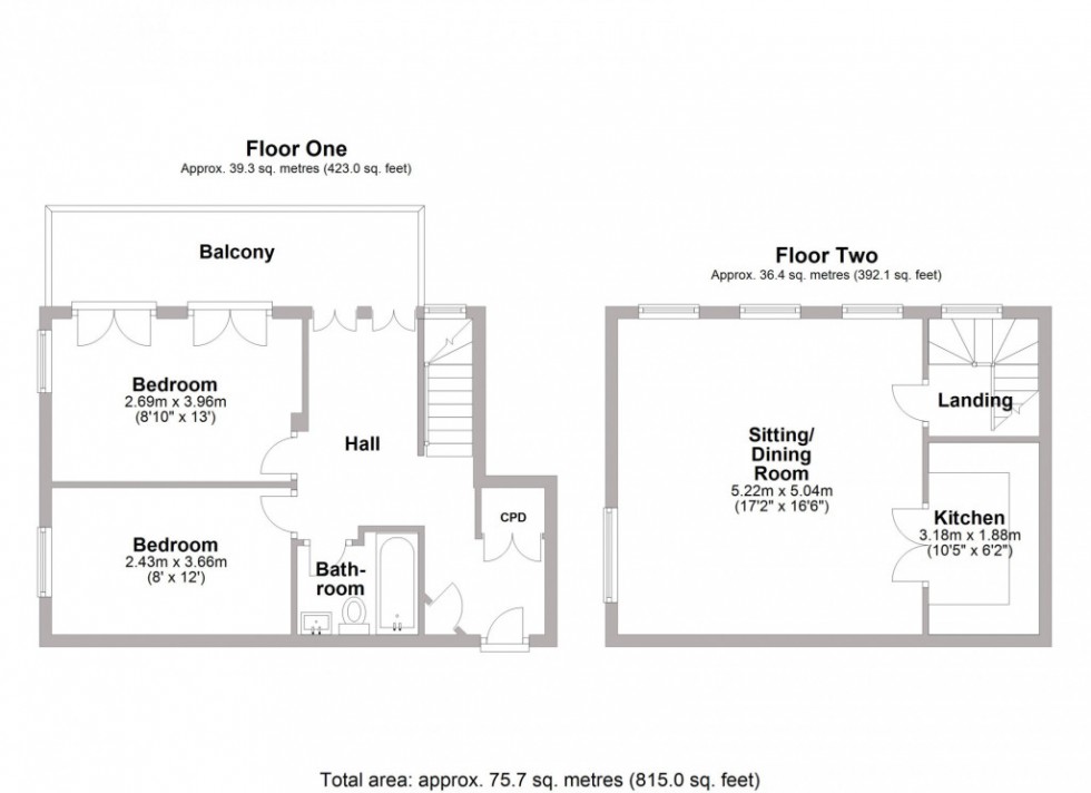 Floorplan for Goodway House Copps Road,  Leamington Spa, CV32